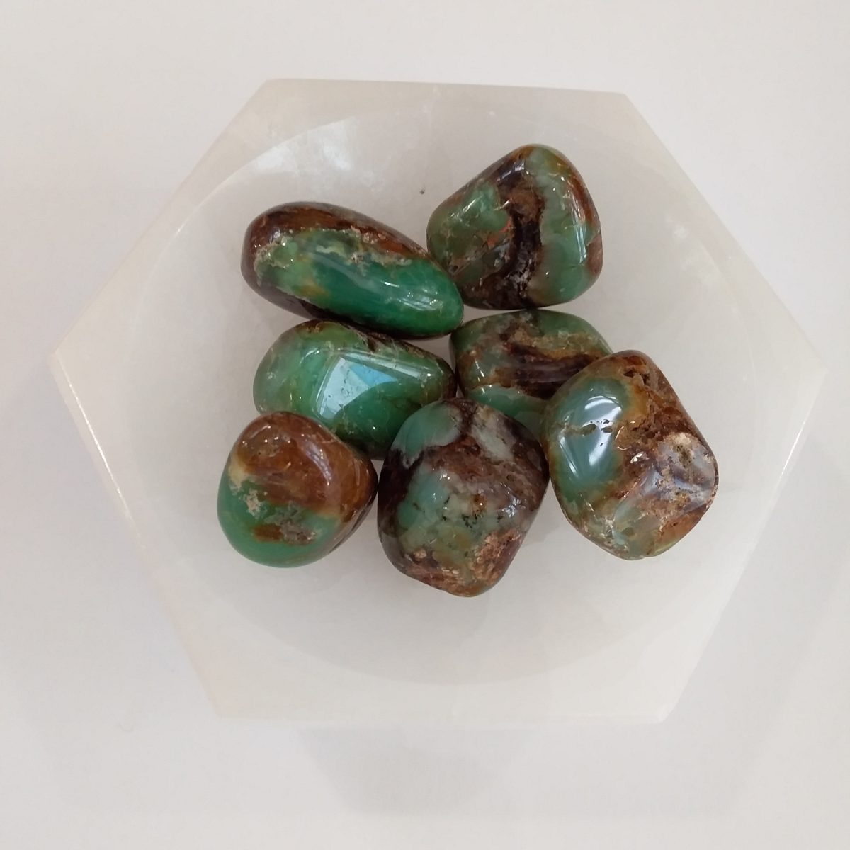 pierre roulée chrysoprase