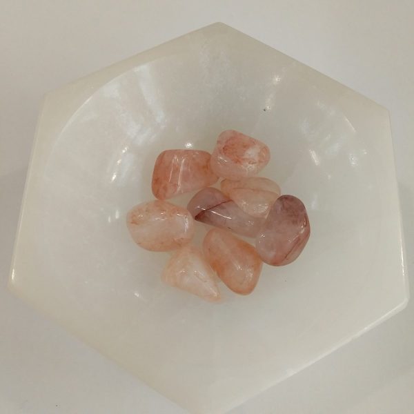 pierre roulée quartz hématoïde