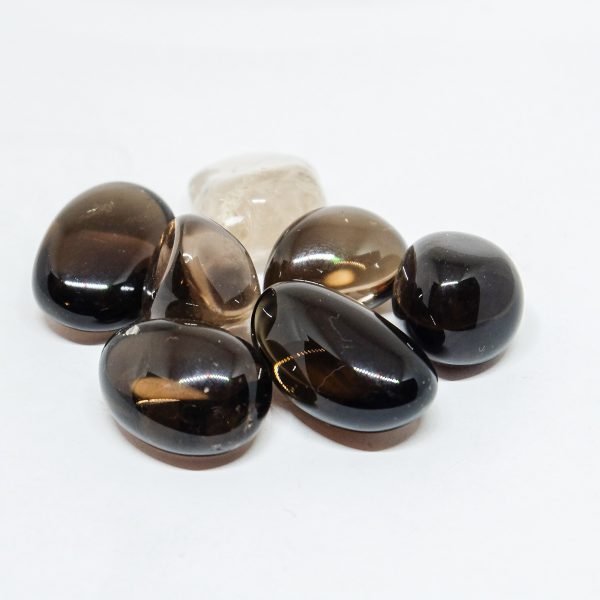pierre roulée quartz fumé