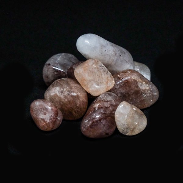 pierre roulée quartz hématoïde