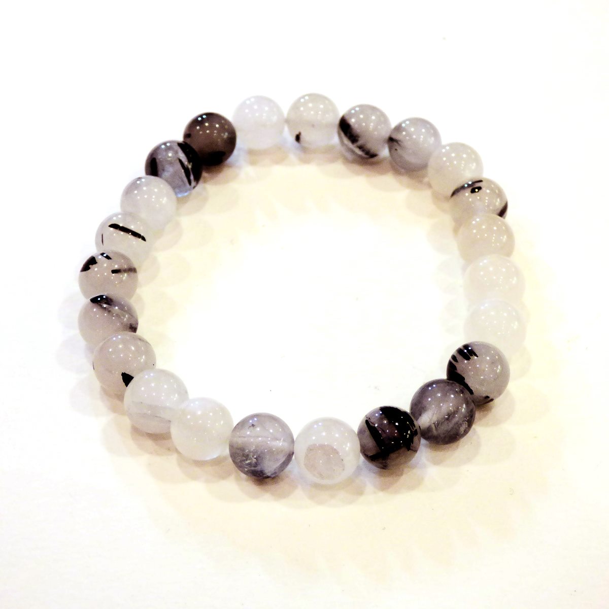 Bracelet En Tourmaline Noire Grade A Brillante - Fait Main, Sur Mesure, Neuf