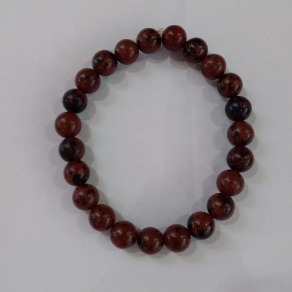 bracelet obsidienne acajou