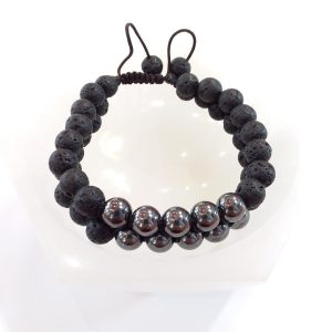 Bracelet lave et hématite