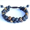 bracelet œil de tigre et lave