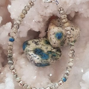 Bracelet jaspe k2 sur câble