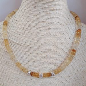 Collier pierre citrine