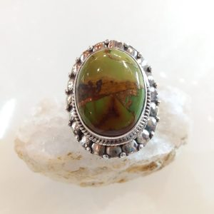 Bague opale verte