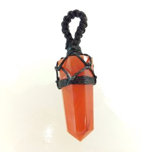 Macramé cornaline