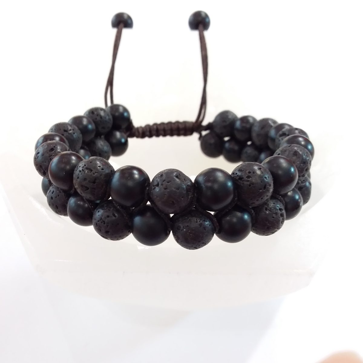 bracelet lave et onyx