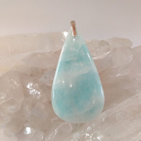pendentif aragonite bleue