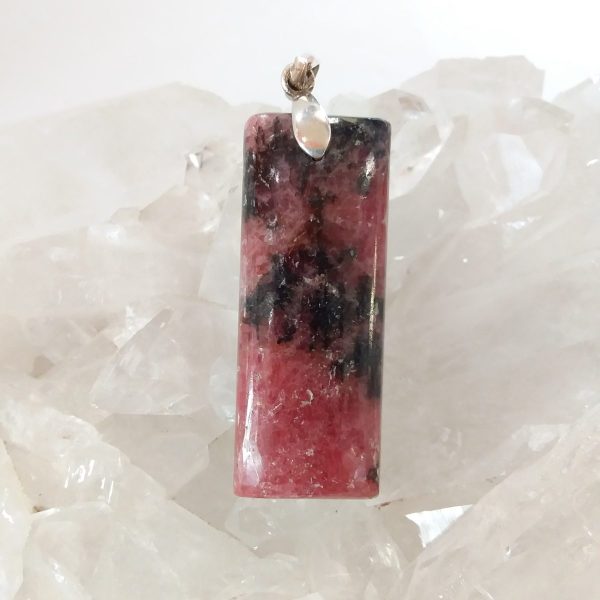 pendentif rhodonite