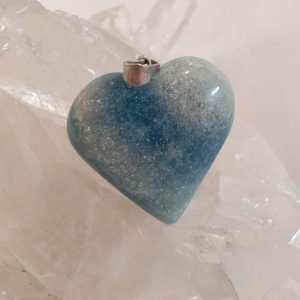 Pendentif quartz bleu