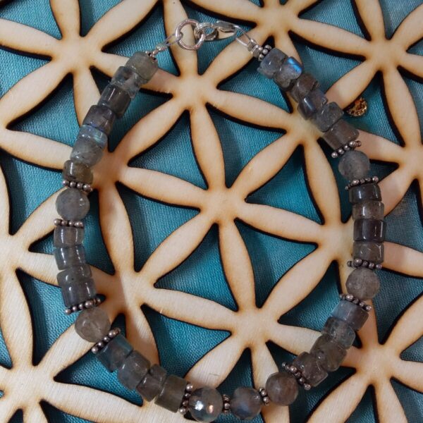bracelet labradorite sur câble