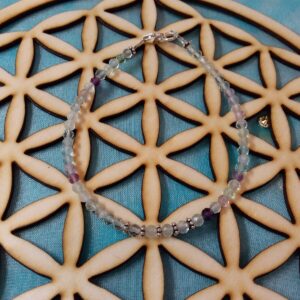 Bracelet fluorite sur câble