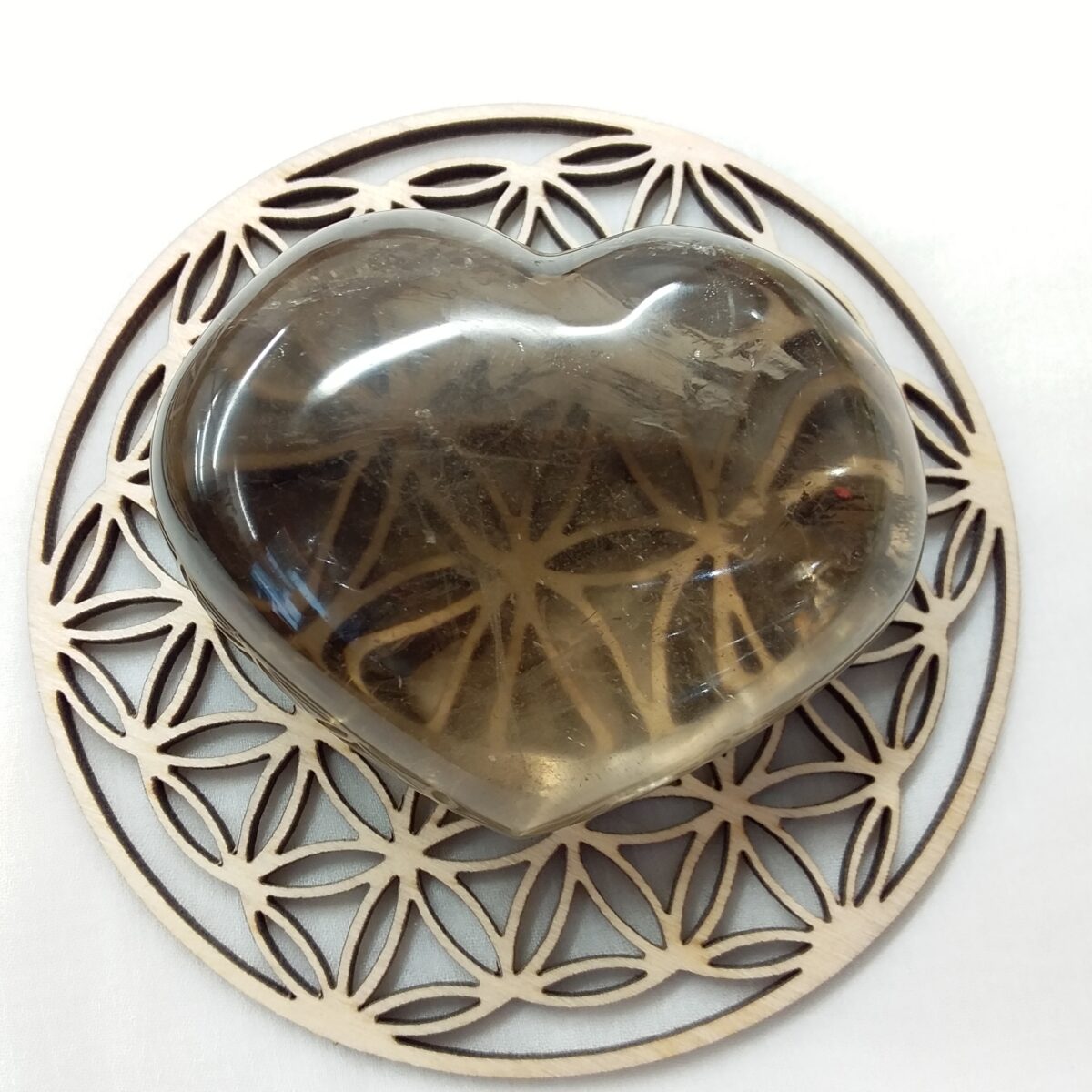 coeur quartz fumé
