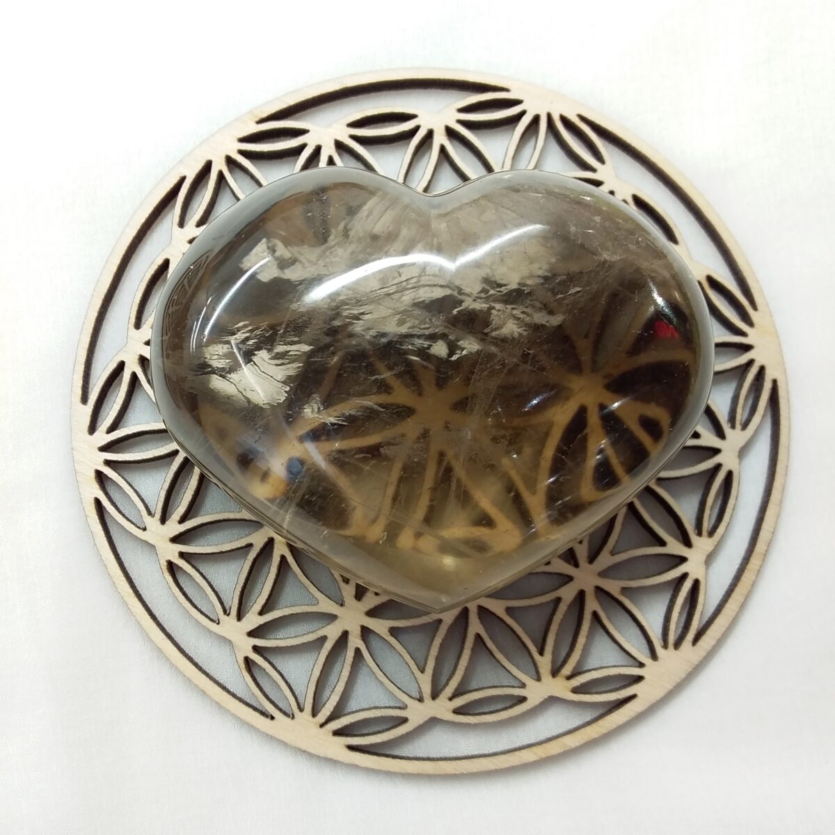coeur quartz fumé