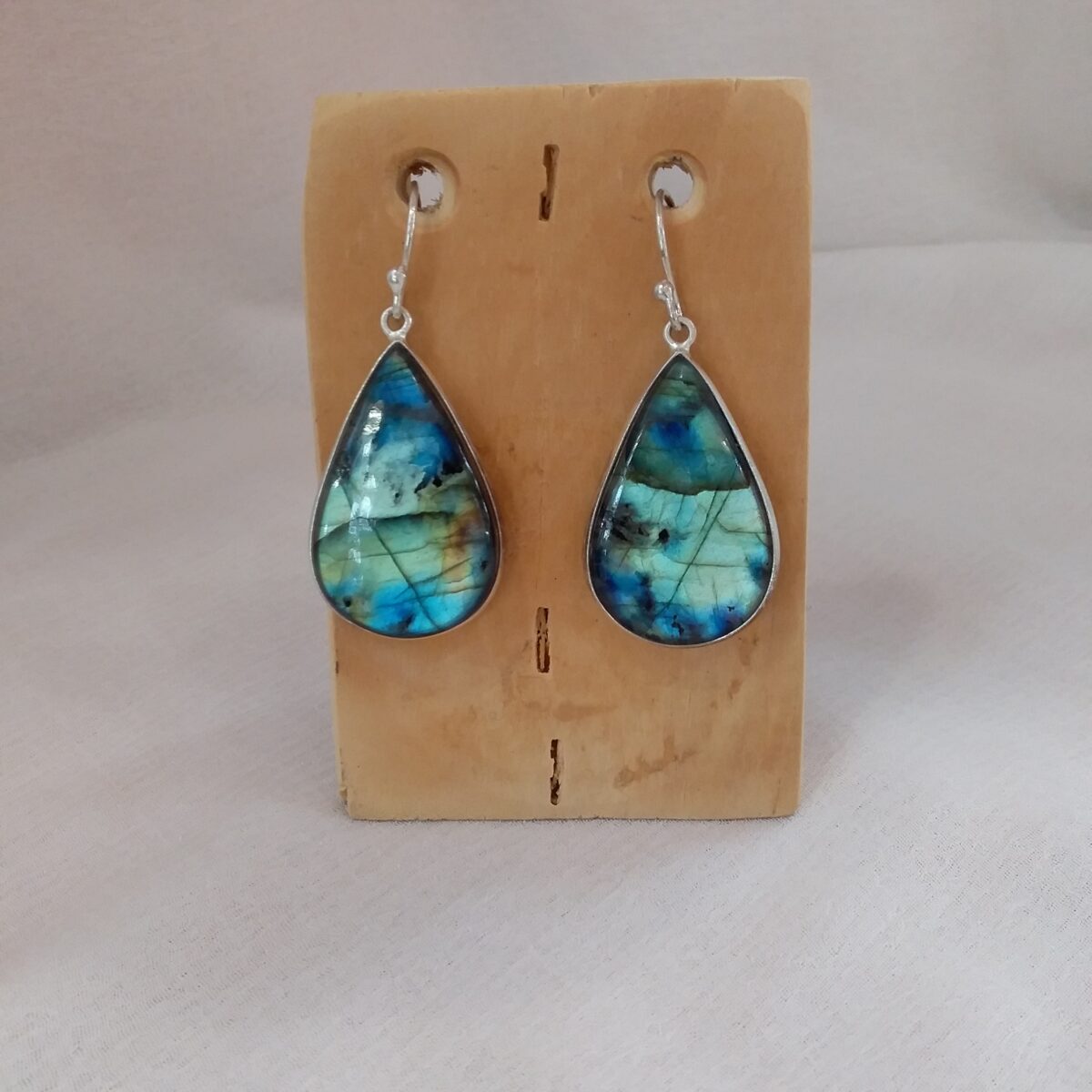 boucles d'oreilles labradorite