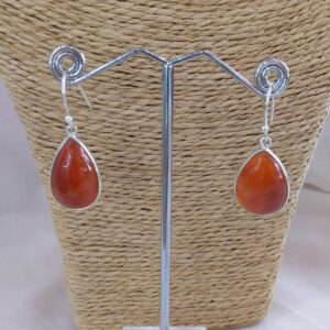 Boucles d’oreilles cornaline