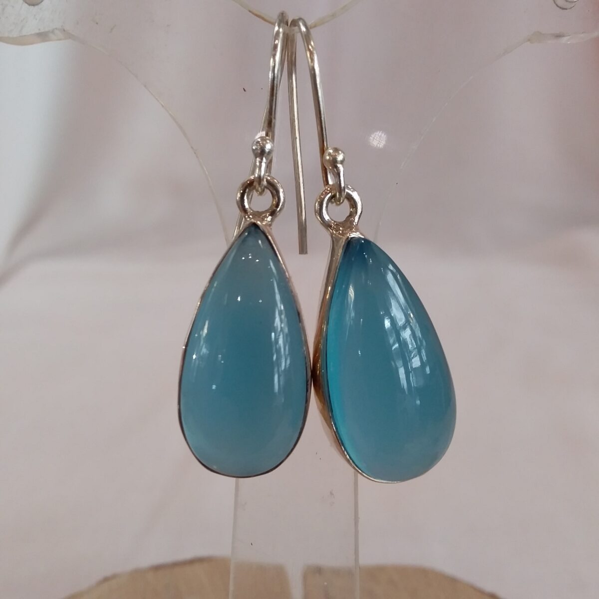 boucles d'oreilles calcédoine