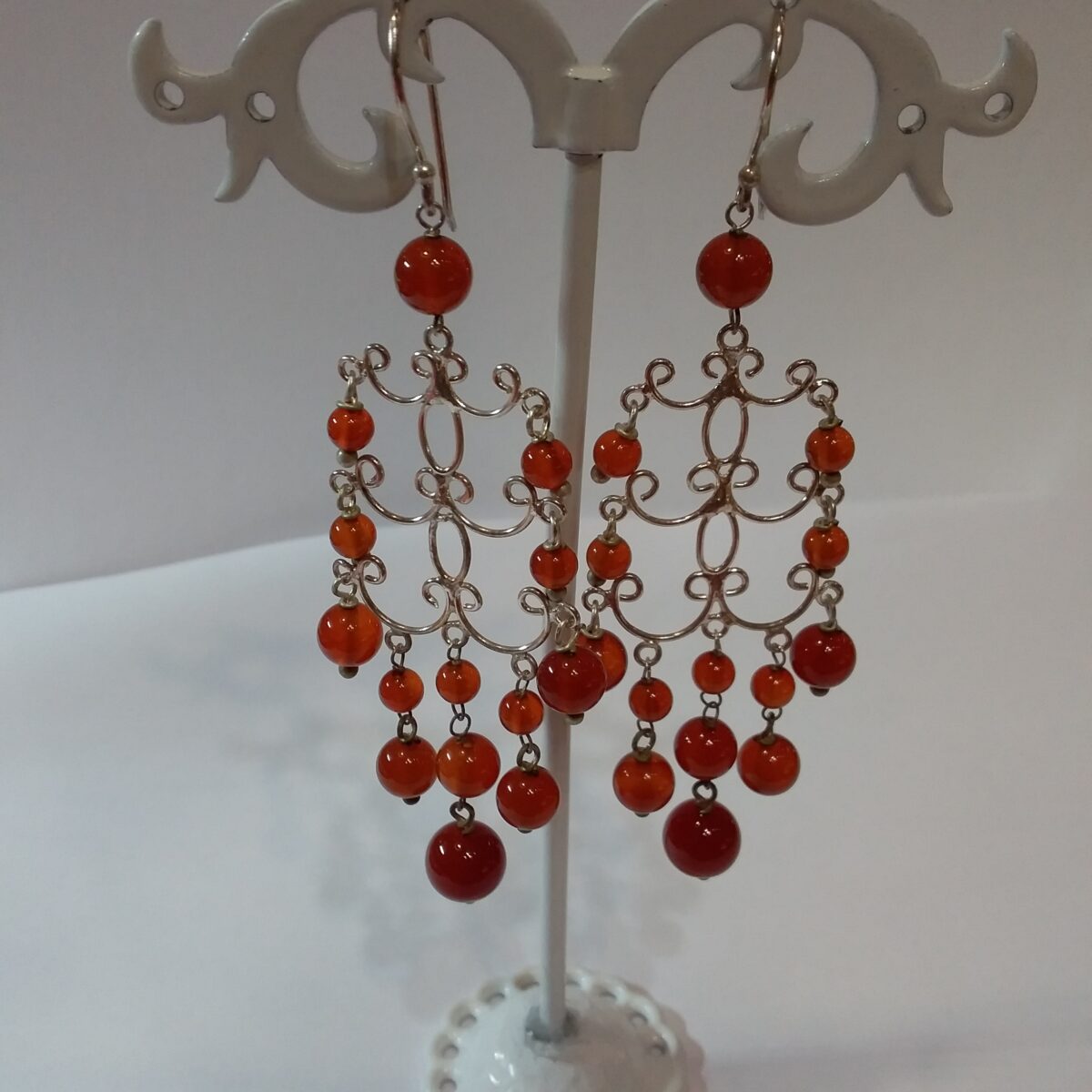 boucles d'oreilles cornaline