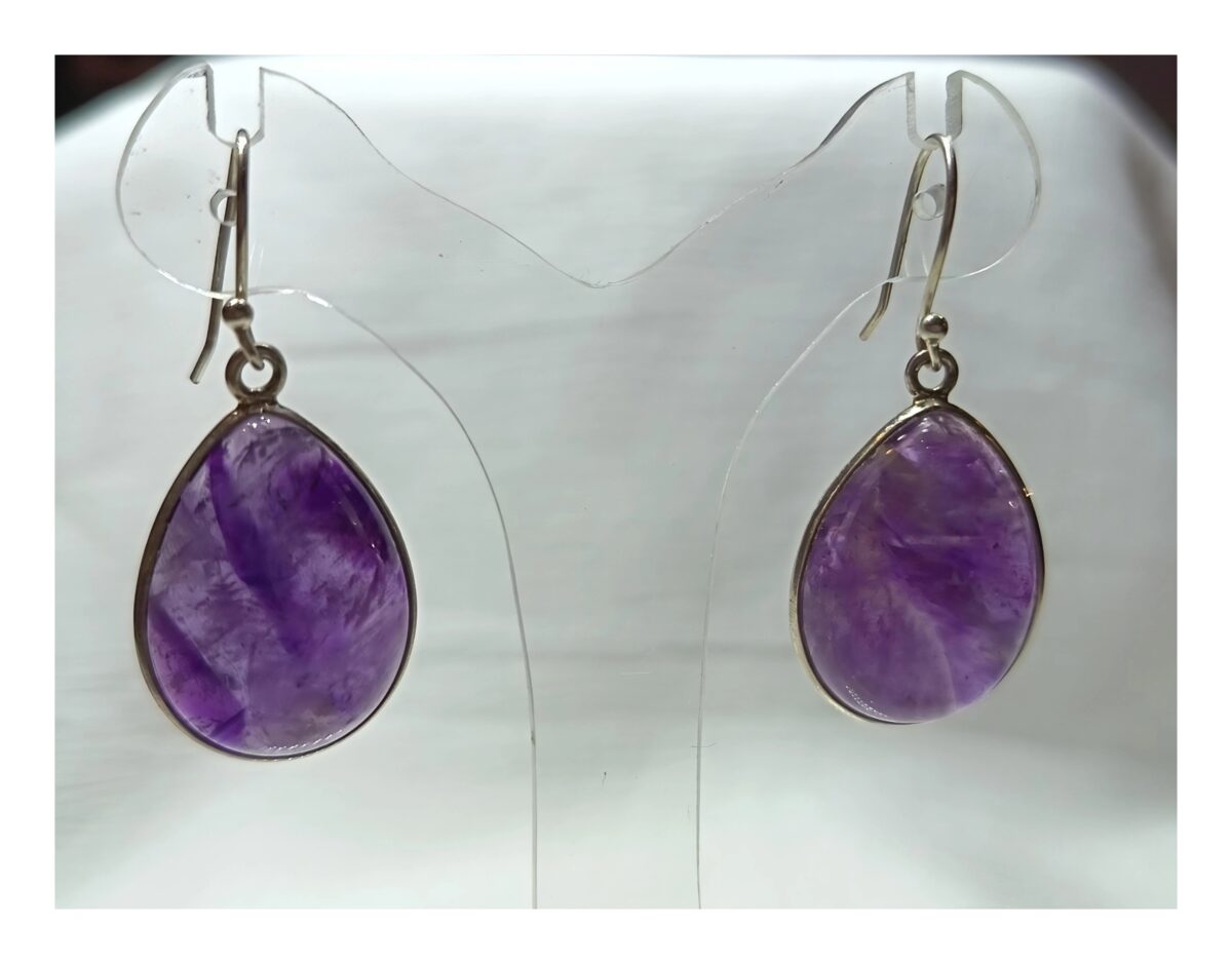 Boucles d'oreilles amethyste