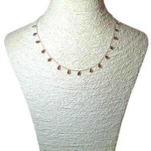 Collier argent et grenat