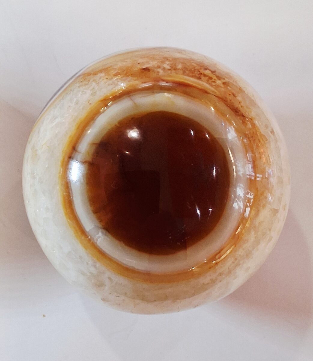 sphère cornaline avec cristal – Image 2